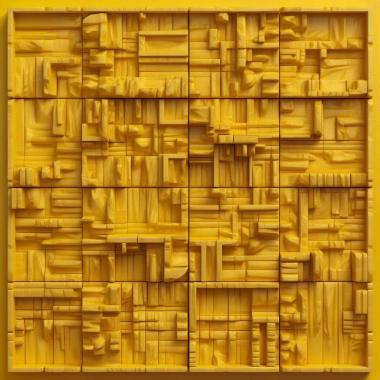 Patterns and decorations Yellow Bricks 1 3d model